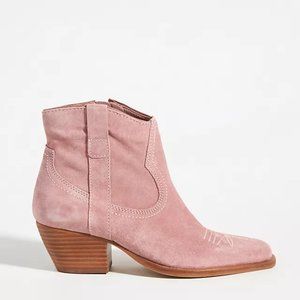 Anthropologie Pink Ankle Boots